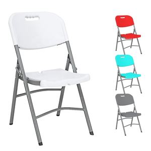 Kaliteli ve sompetitive fiyat PP koltuk ve toz kaplı fram plastik katlanır sandalye ile arka çelik - Product Image 5