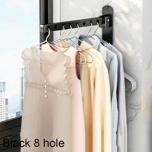 ราวตากผ้าเหล็กคาร์บอนแบบพับได้อเนกประสงค์ ไม่ต้องเจาะผนัง สำหรับระเบียงและห้องน้ำ ติดผนัง - Product Image 3