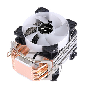 QiuzAim 듀얼 팬 6 히트 파이프 LED <span class=keywords><strong>CPU</strong></span> 쿨러 방열판 PC 타워 라디에이터 인텔 LGA 2011 X79 X99 AMD AM4 데스크탑 12V 액체 조명 - Product Image 5
