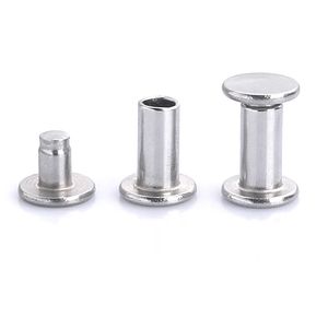 Remaches de fábrica 304 Remache de acero inoxidable Cabeza plana Remaches de doble tapa macho y hembra - Product Image 6