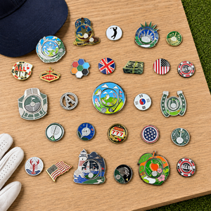 Logo Golf Ball Marker Magnetic Metal Enamel Coin Wholesale OEM Personalized Golf Gift Tournament Souvenir Manufacturer - Product Image 1