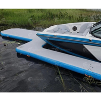 Drop Stitch U Shape Jetski Parking Dock Giant Air Inflatable Island Dock Boat Platform
