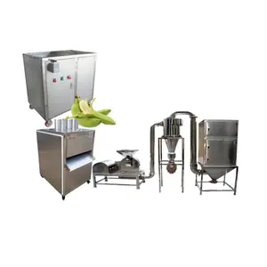 Stainless steel green plantain flour processing line banana peeling machine