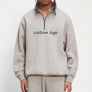 <span class=keywords><strong>Felpa</strong></span> con Cappuccio in Cotone a Maniche Lunghe con Logo Personalizzato, Colletto con Zip, Stile Rugby <span class=keywords><strong>Polo</strong></span> per Uomo - Product Image 3