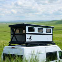 Tente de toit rigide 4 saisons P SHOW en fibre de carbone et panneau sandwich FRP isolé, camping-car pop-up pour fourgon Mercedes Sprinter