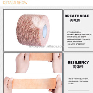 شريط رياضي مرن ذاتي اللصق خفيف الوزن وقابل للتنفس ومريح بعرض 5 سم، ضمادات لاصقة قطنية لتخفيف آلام العضلات مع أكسيد الزنك - Product Image 4