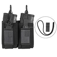 Porte-chargeurs double avec fentes pour petits accessoires, porte-chargeurs double MOLLE