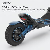 Trottinette électrique XFY 12 pouces à double moteur pour adulte, tout-terrain, 75 km/h, haute vitesse, avec certification CE pour la vente en gros mondiale