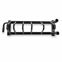 Support de rangement portable pour plaques de barre de musculation avec tubes de rangement pour barres, roues et poignée ergonomique, gain de place pour salle de sport à domicile et garage