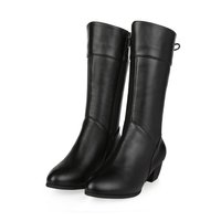 Nouvelles Bottes Western Élégantes et Stylées à Talon Épais Noires pour Femme – Collection Automne 2026