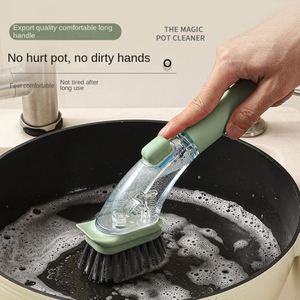 Long Handle Dishwashing <b>Cleaning</b> <b>Brush</b> Kitchen Household Artifact Shabu <b>Brush</b> Pot Washes Hurting Sisal Does Not Dirty <b>Cleaning</b> - Product Image 3