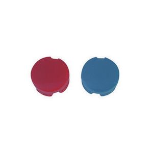 Plaques rouges et bleues pour poignées Zucchetti 8 cm de largeur, 2 cm de hauteur, 13 cm de longueur - Product Image 1