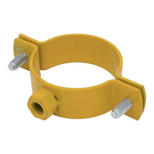 Zinc-plated 2.5mm Plastic Coating Heavy Duty Pipe <b>Clamps</b> With Reinforced Band Two Side Screw - Product Image 2