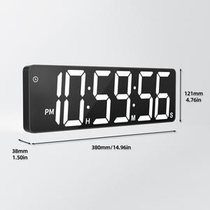 Große LED-Digitalwanduhr mit RGB-Farbwechsel und Fernbedienung, große Sekundenanzeige für Zuhause, Büro und moderne Fitnessstudio-Dekoration - Product Image 6