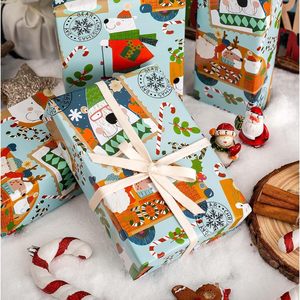 MAYPLUSS Christmas Gift <b>Wrapping</b> <b>Paper</b> 17 Inch X 33 Feet Polar Bear Snowman Design Eco-Friendly Craft Use - Product Image 2