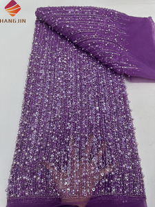 Sang trọng đính cườm ren tay thêu vải với ngọc trai pháp <span class=keywords><strong>Net</strong></span> chuỗi Ren Vải cho phụ nữ bên ăn mặc làm - Product Image 2