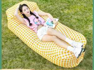 IStapromo Gifts Outdoor Custom Printing Air Lounger <b>Sofa</b> Portable Foldable Ultralight Quick Inflation <b>Camping</b> Inflatable AirSofa - Product Image 2