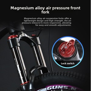 Bicicleta de Montaña con Ruedas de 24/26 Pulgadas, Horquilla de Aleación de Aluminio con Suspensión, Capacidad de Carga de 75 kg, 8 Velocidades, Frenos de Disco Dobles para Descenso - Product Image 6