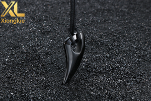 Wholesale Men's Trendy Stainless Steel Wolf Teeth Pendant Necklace Waterproof Veterans <b>Memorial</b> <b>Gift</b> with New Style - Product Image 4