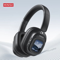 Casque MINISO G90 avec écran, réduction de bruit ANC, écouteurs sans fil 5.4, son stéréo HiFi, caisson de basses