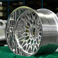 Jantes en alliage d'aluminium finition polie 8x180 26x16 6x139.7 Roues forgées 24x14 avec capuchons flottants pour Chevy GMC Dodge Ram Ford