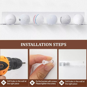 Custom Acrylic Golf <b>Ball</b> Display Holder <b>Wall</b>-Mounted Rack From Factory for Collector Display Stand or Shelf Use - Product Image 3
