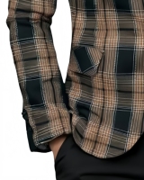 Veste ajustée élégante à carreaux marron et noir pour homme 2026 – Qualité supérieure