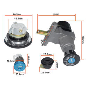 Kit clé de commutateur d'<span class=keywords><strong>allumage</strong></span> de moto pour GY6 50cc 125cc 150cc cyclomoteur Scooter prise 4 broches pièces de Scooter chinois - Product Image 2