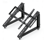 Support TV à roulettes pour téléviseurs de 32 à 70 pouces, chariot TV robuste à roulettes, support TV stable avec roulettes verrouillables