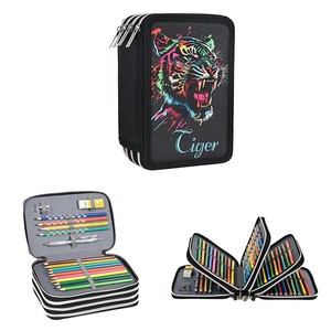 Sac de rangement scolaire en tissu grande capacité à 4 tiroirs, 72 couleurs, nouveauté 2025, pour fournitures scolaires et crayons, vente en gros transfrontalière - Product Image 2