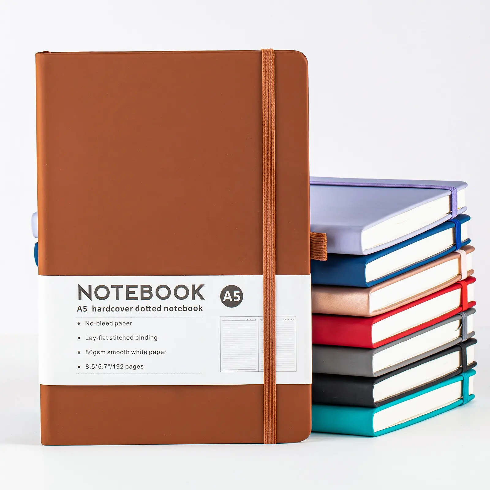 Venda quente Cinza Papel Kraft Caderno diário personalizado planejador A5 diário