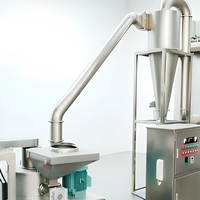 Broyeur automatique ultrafin série WFJ, machine de broyage de poudre ultrafine en acier inoxydable pour la transformation alimentaire avec pompe à moteur