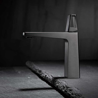 Robinet monocommande moderne en laiton pour eau chaude et froide, avec débit contrôlé, valve en céramique, finition chromée, pour lavabos à poser - Multiples
