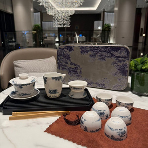 Wholesale Blue Tiger Porcelain Coffee Tea Ceramic <b>Cups</b> Bone China Coffee Tea <b>Cup</b> <b>Set</b> for Gift - Product Image 3