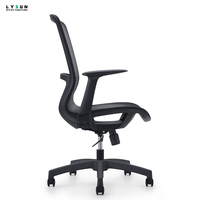 Chaise de bureau exécutive ergonomique contemporaine de qualité supérieure, design moderne, réglable, en maille noire, avec roulettes pivotantes, pour bureau à domicile, salon