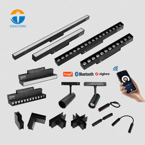 Kazakhstan russie Offre Spéciale noir <span class=keywords><strong>blanc</strong></span> <span class=keywords><strong>Rail</strong></span> en aluminium DC 48V système basse tension COB LED magnétique linéaire piste projecteurs d'inondation - Product Image 1