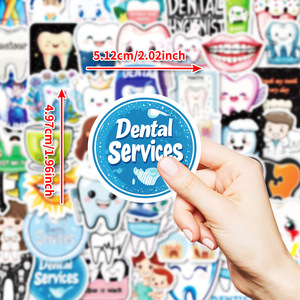 Recién 50PCS divertido dentista protección de dientes niños <span class=keywords><strong>pegatinas</strong></span> dentales educativas - Product Image 2