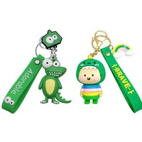 Ours mignon personnalisable Mini porte-clés 3D en PVC souple et caoutchouc de silicone Souvenir d'amour et mousqueton avec logo personnalisé pour les promotions