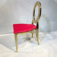 Vente en gros en usine de chaise de banquet de mariage en or rose chaise en acier inoxydable pour hôtel et restauration