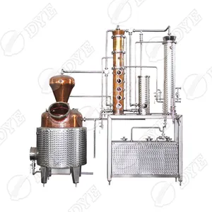 Alcohol Distillation Equipment DYE Alcohol Plant Copper Still 300liter Ethanol Distillation Equipment