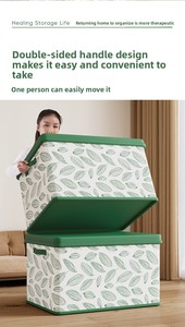 Faltbare Aufbewahrungsbox mit Deckel und Fächern, Flaschen- und Weinorganizer mit Großer Kapazität - Product Image 3