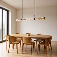 Lustre moderne en alabâtre noir de style espagnol, idéal pour salle à manger, restaurant, ou comme éclairage d'art pour la maison.