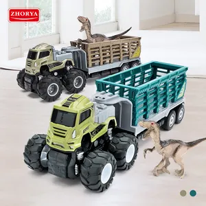 הכי חדש ילדי diecast משאית צעצועי 1:43 חיכוך רכב הובלת בעלי החיים משאית קרוואן עבור מכירות