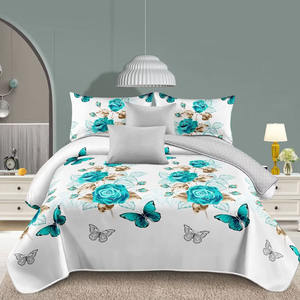 厂家直供豪华家纺耐用酒店纯棉印花床上用品套装 - Product Image 1