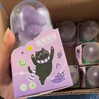 Bubuk Es Krim Rasa Anggur Bentuk 3D PoPI CAT Cokelat Putih OEM Kemasan Kustom Grosir untuk Eceran