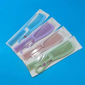 Peines de plástico coloridos para el cabello, paquete doble (uno grande y uno pequeño) de la tienda de dos dólares. - Product Image 2