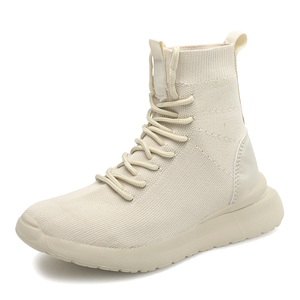 Nuove comode <span class=keywords><strong>scarpe</strong></span> alte da donna <span class=keywords><strong>con</strong></span> <span class=keywords><strong>tacco</strong></span> <span class=keywords><strong>alto</strong></span> in maglia <span class=keywords><strong>scarpe</strong></span> stringate a calzino da passeggio per donna a basso prezzo marca Eva Sneaker vendita calda - Product Image 5