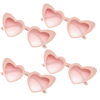 Lunettes de soleil en forme de cœur pour demoiselles d'honneur, style célébrité internet, lunettes de performance pour fêtes européennes et américaines