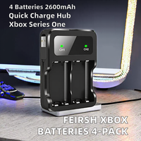 4x2600mAh Batteries rechargeables en plastique pour station de charge rapide, pack de batteries pour manette
