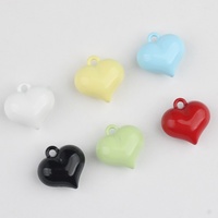 Zinklegering geschilderde hartvormige hanger bedels voor DIY armbanden, kettingen, oorbellen en andere sieradenaccessoires